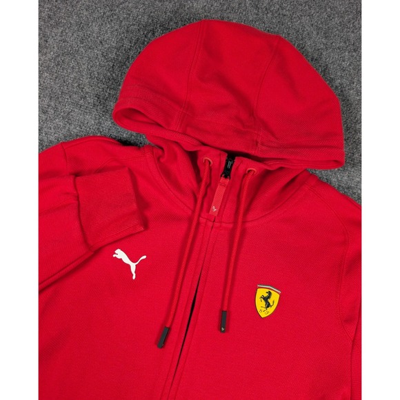 Puma Ferrari Scuderia F1 Race Hoodie Mens Medium Red Full Zip